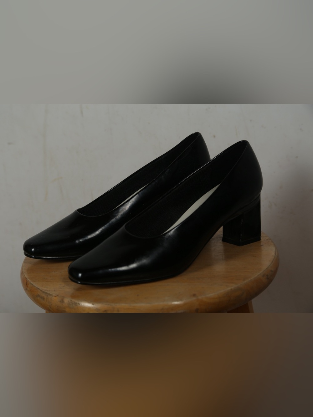 Classic Black Block Heel Pumps - Women